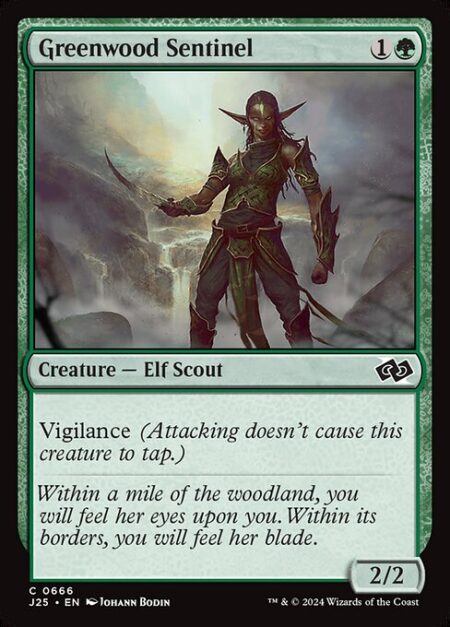 Greenwood Sentinel - Vigilance (Attacking doesn't cause this creature to tap.)