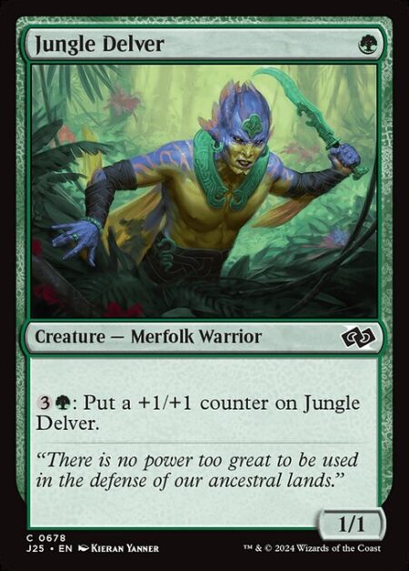 Jungle Delver - {3}{G}: Put a +1/+1 counter on Jungle Delver.