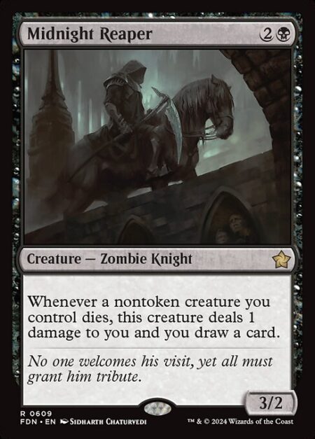 Midnight Reaper - Whenever a nontoken creature you control dies