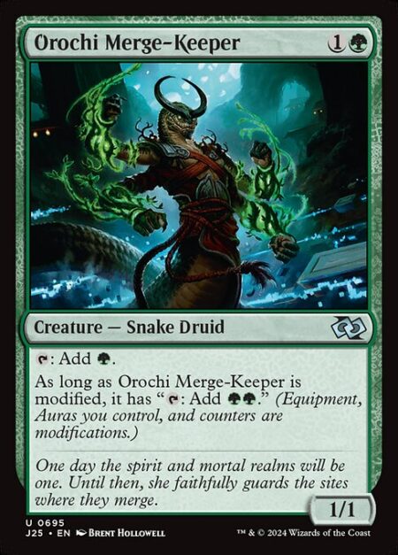 Orochi Merge-Keeper - {T}: Add {G}.