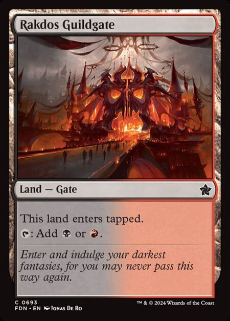 Rakdos Guildgate - Rakdos Guildgate enters tapped.