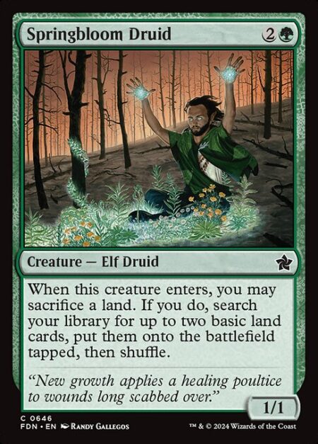 Springbloom Druid - When this creature enters