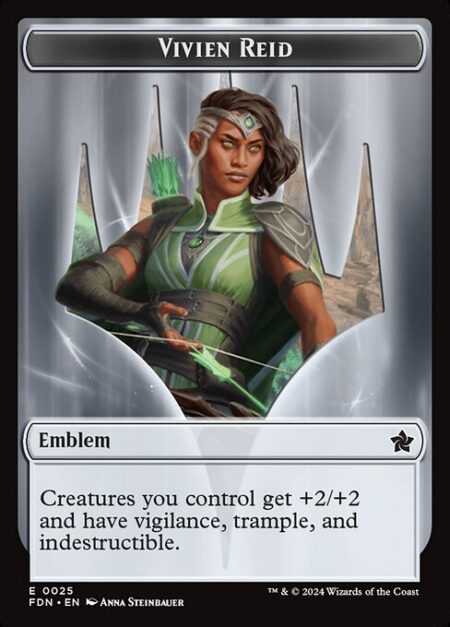 Vivien Reid Emblem - Creatures you control get +2/+2 and have vigilance