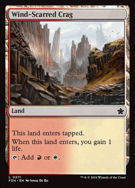 Wind-Scarred Crag - This land enters tapped.