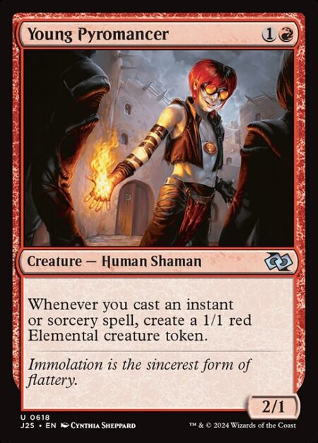 Young Pyromancer - Whenever you cast an instant or sorcery spell