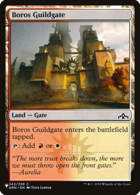 Boros Guildgate - This land enters tapped.