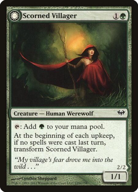 Scorned Villager // Moonscarred Werewolf -