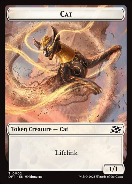 Cat - Lifelink (Damage dealt by this creature also causes you to gain that much life.)