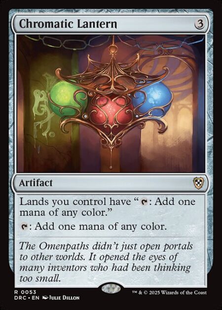 Chromatic Lantern - Lands you control have "{T}: Add one mana of any color."