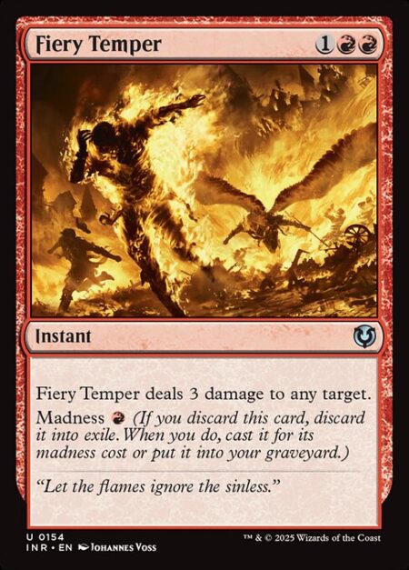 Fiery Temper - Fiery Temper deals 3 damage to any target.