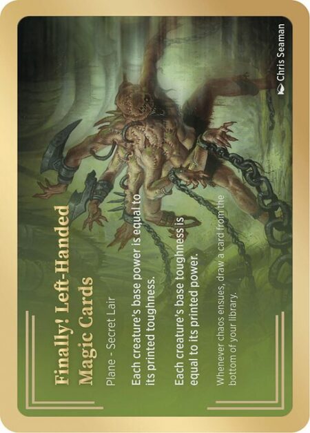 Finally! Left-Handed Magic Cards - Each creature's base power is equal to its printed toughness.