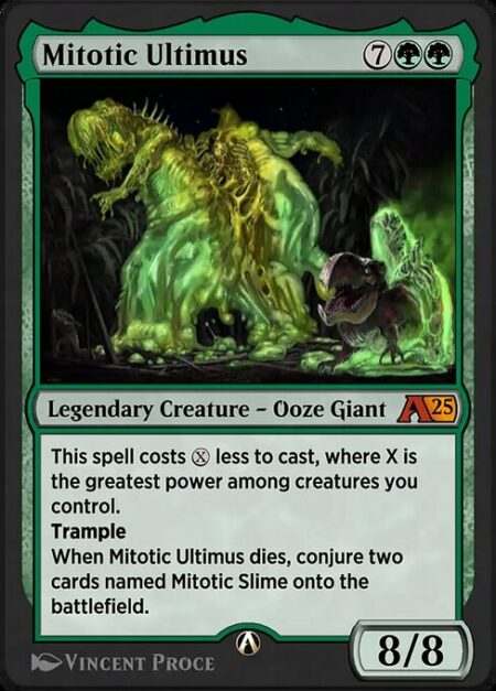 Mitotic Ultimus - This spell costs {X} less to cast